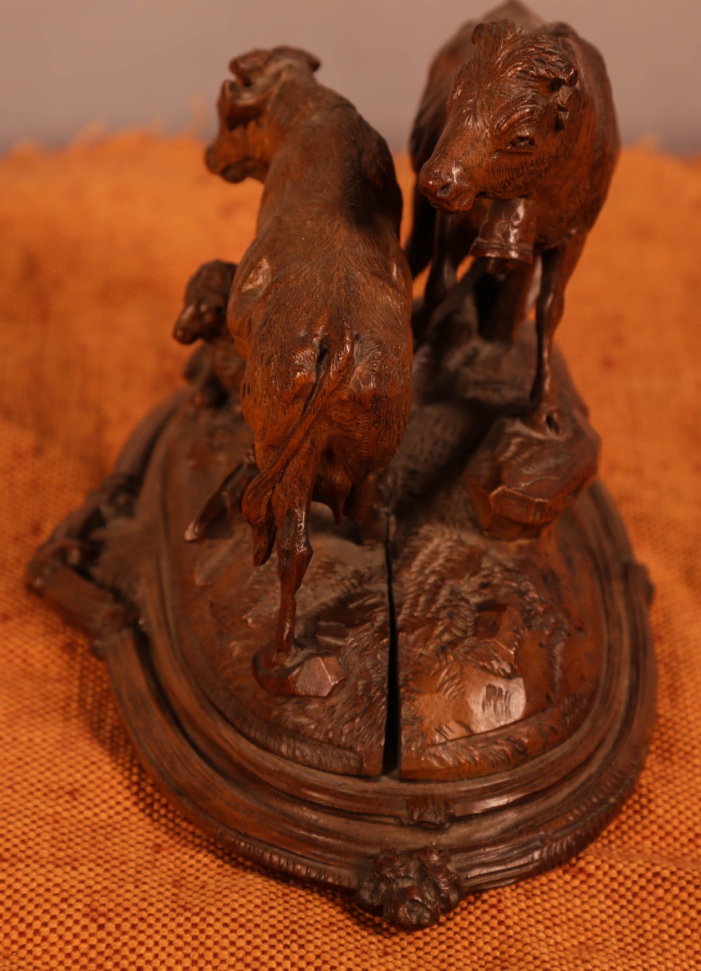 A Black Forest Bull Cow and Calf group View IV
