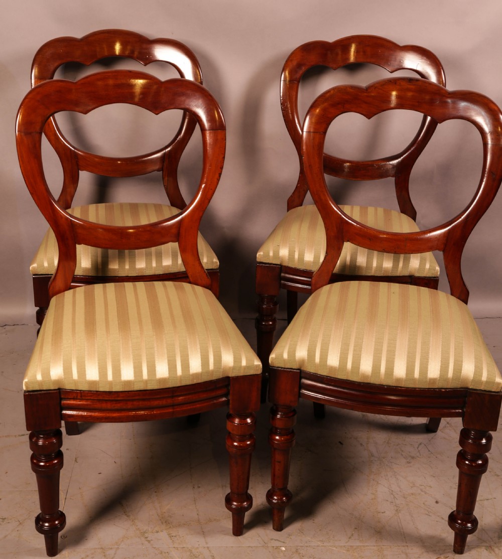 A Set of 12 Victorian Mahogany Balloon Back Dining Chairs View IV