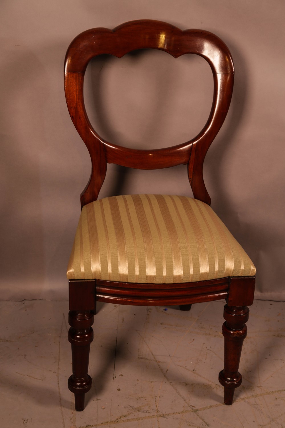 A Set of 12 Victorian Mahogany Balloon Back Dining Chairs View VI