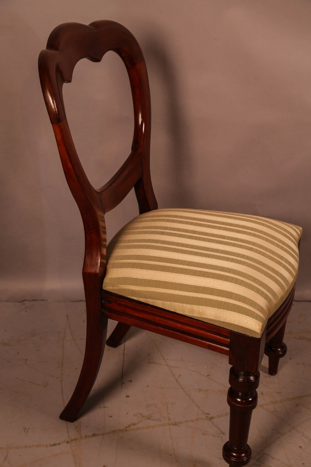 A Set of 12 Victorian Mahogany Balloon Back Dining Chairs View VII