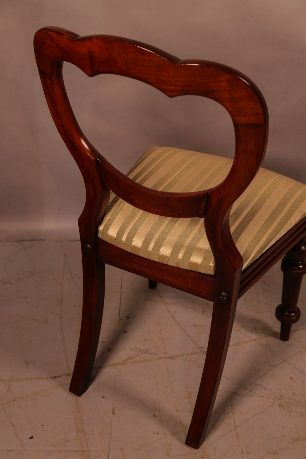 A Set of 12 Victorian Mahogany Balloon Back Dining Chairs View VIII