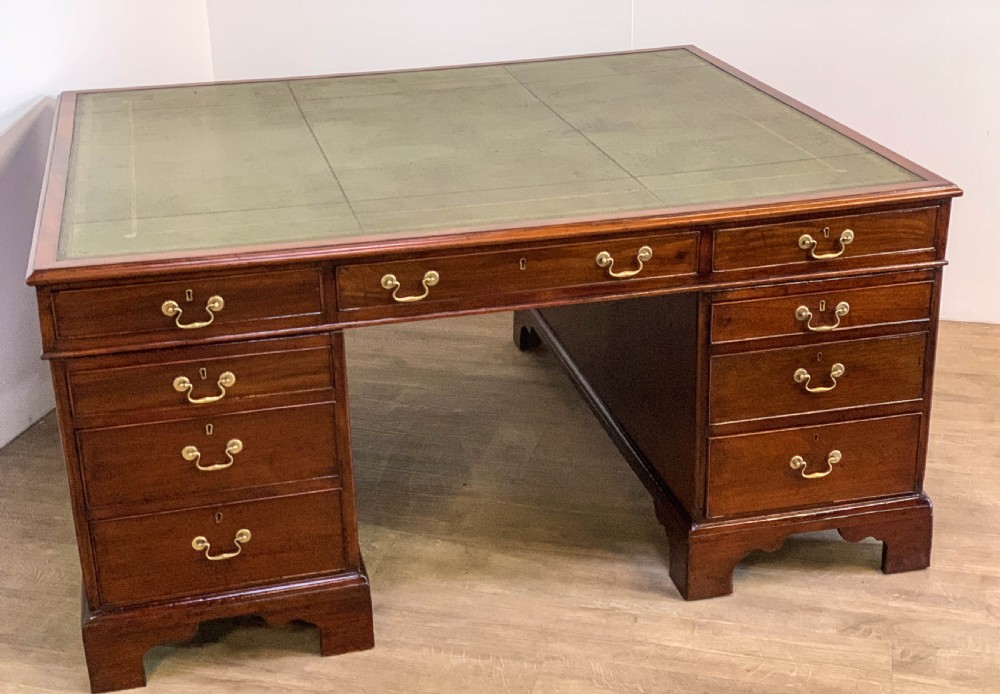 A Super Victorian Mahogany Partners Desk
