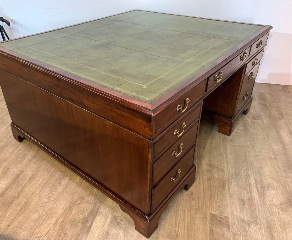 A Super Victorian Mahogany Partners Desk View X