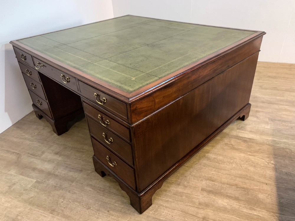 A Super Victorian Mahogany Partners Desk View XI