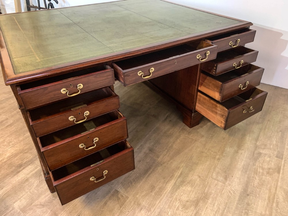 A Super Victorian Mahogany Partners Desk View XII