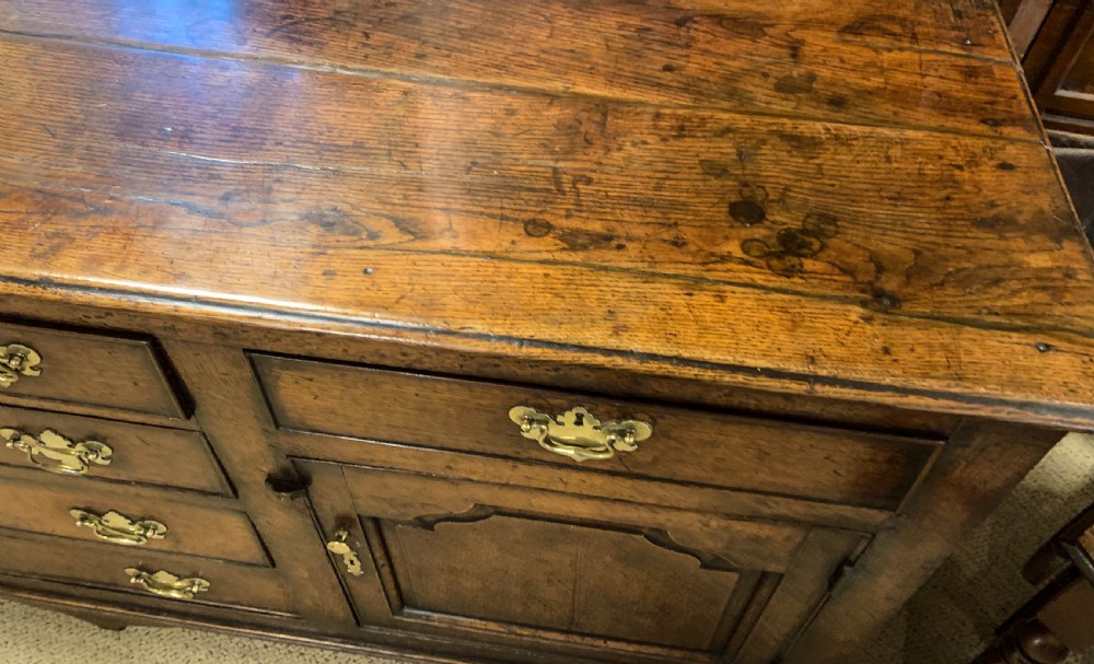 A Georgian Oak Serving Dresser Great Colour View V
