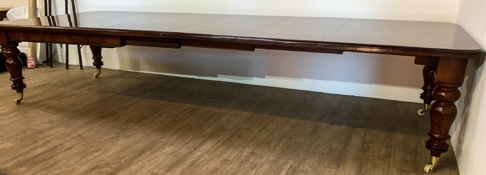 A Super Victorian Extending Dining Table in Mahogany seats up to 14 View VI