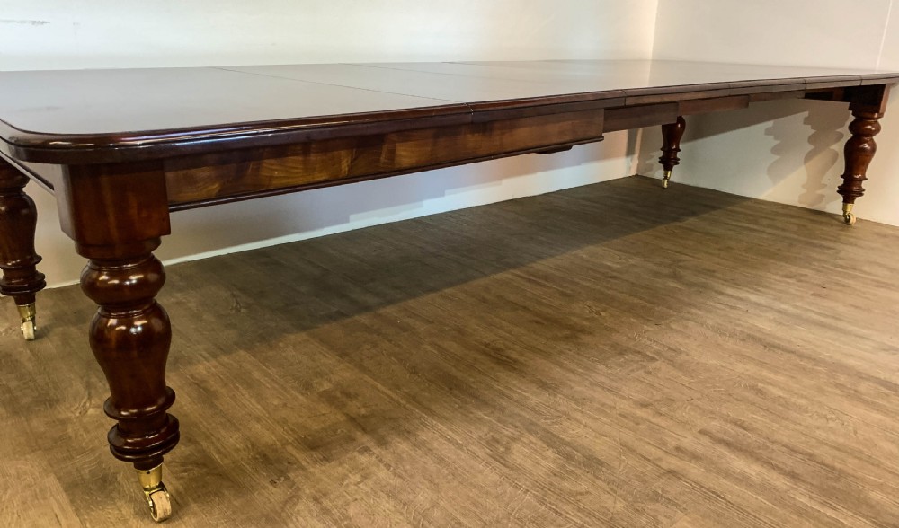 A Super Victorian Extending Dining Table in Mahogany seats up to 14 View IX