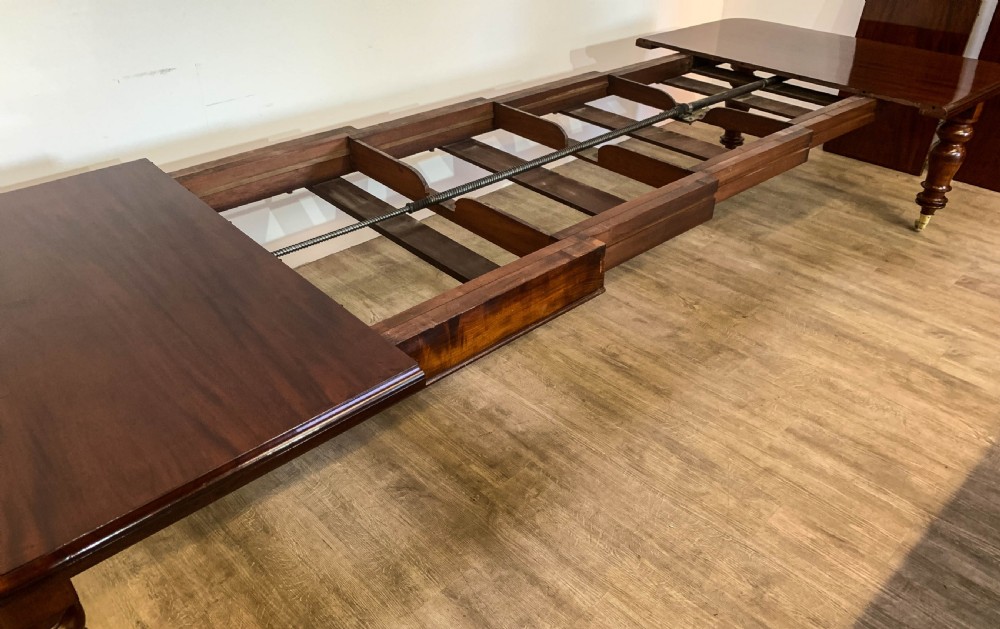 A Super Victorian Extending Dining Table in Mahogany seats up to 14 View XXII