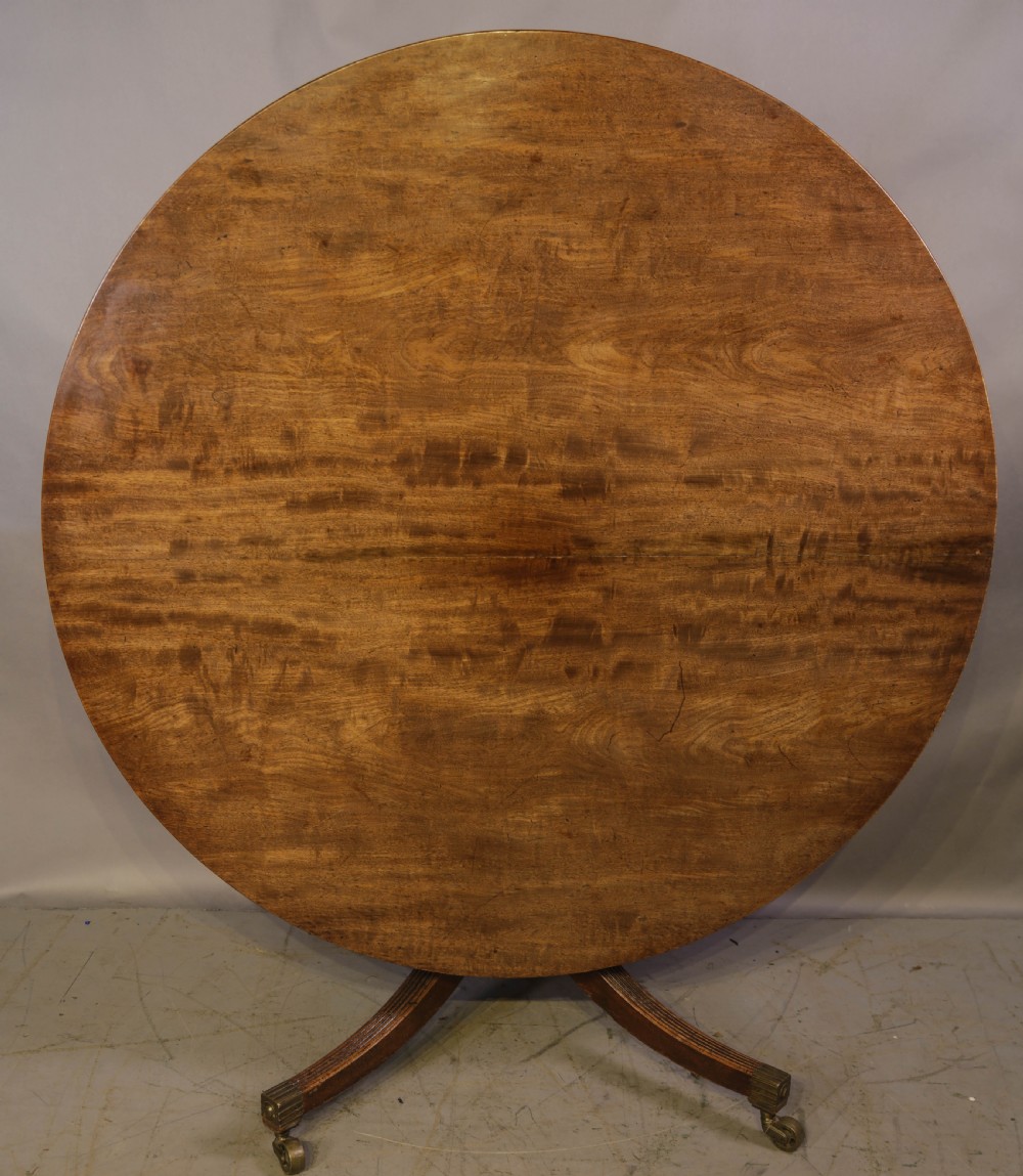 A Rare Georgian Circular Top Dining Table in Mahogany View III