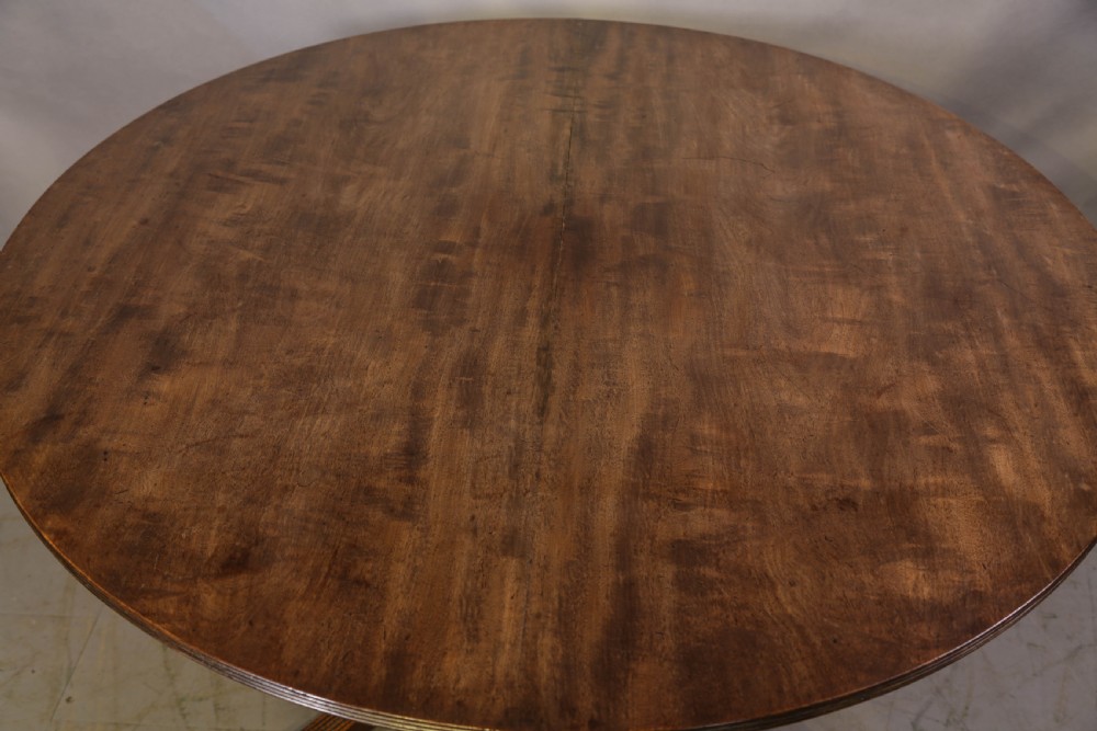 A Rare Georgian Circular Top Dining Table in Mahogany View VI