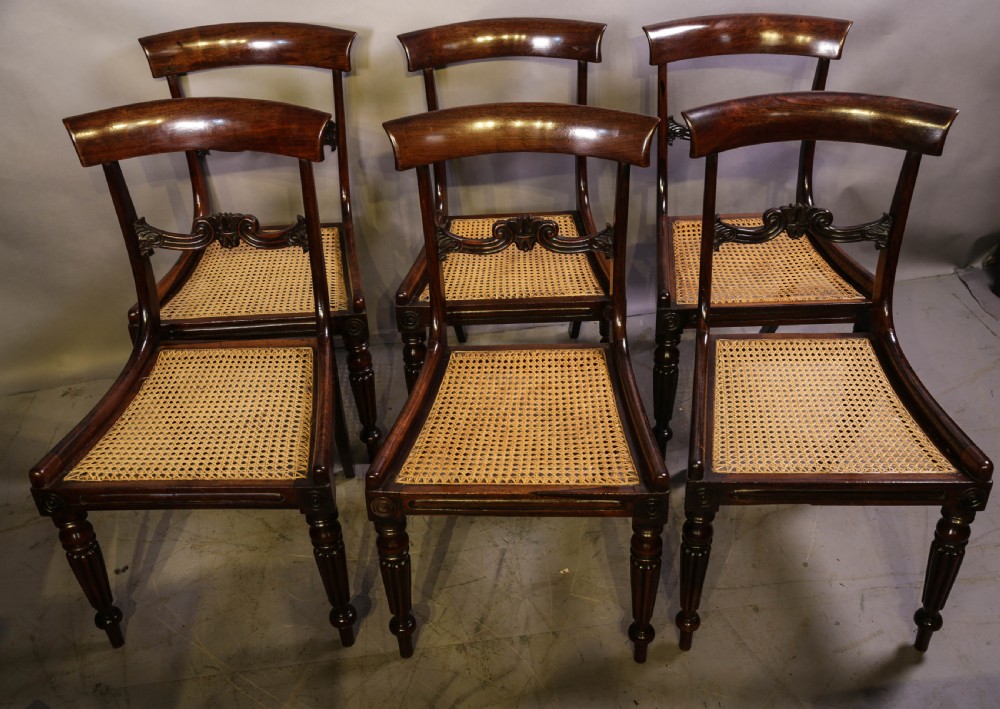 A Super Set of 6 Regency Dining Chairs in Rosewood View II