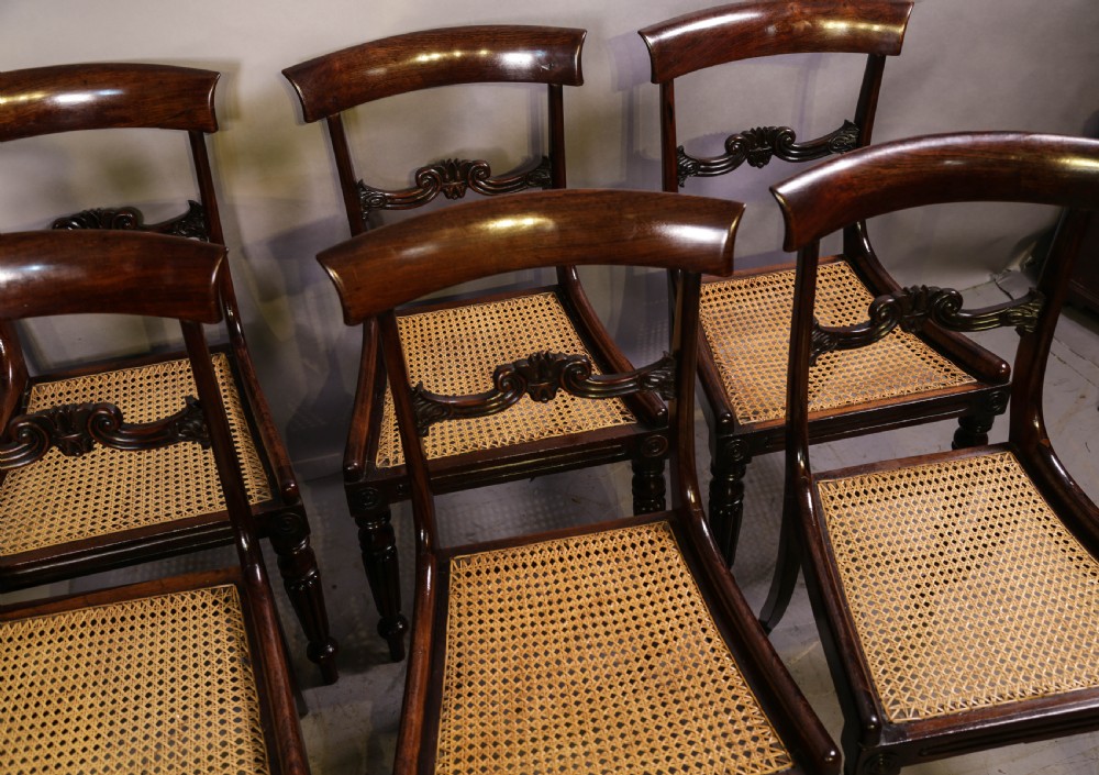 A Super Set of 6 Regency Dining Chairs in Rosewood View V