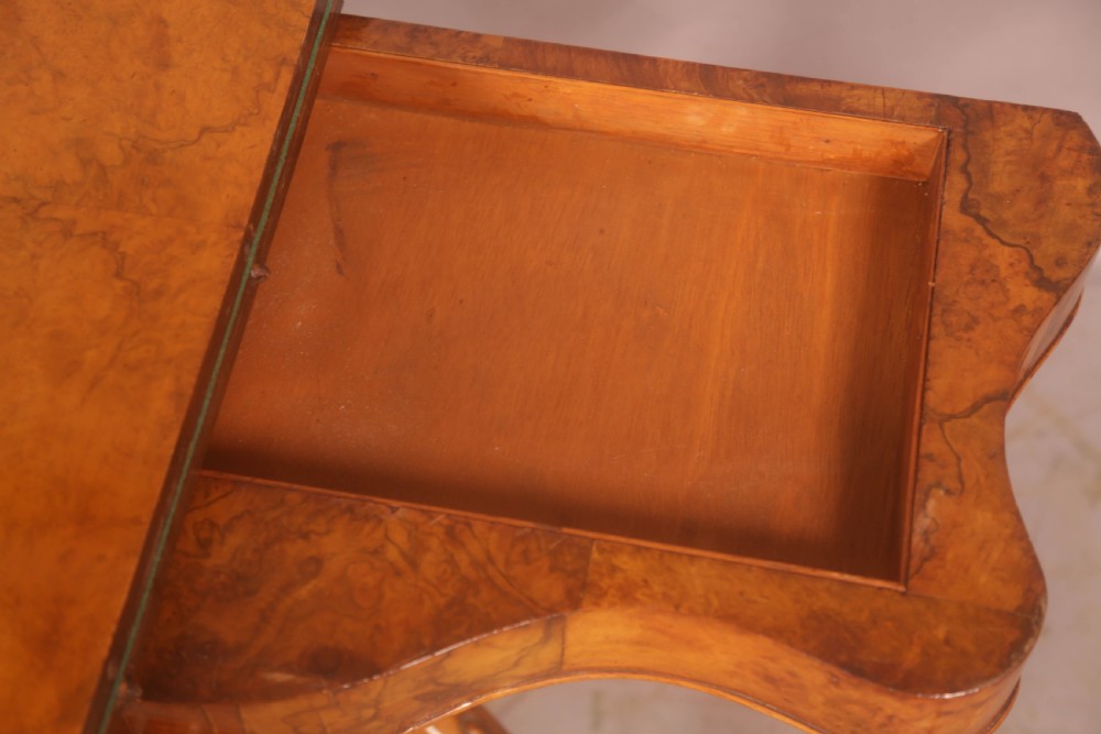A Victorian Burr Walnut Games Table View VI