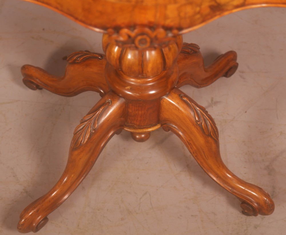 A Victorian Burr Walnut Games Table View VII