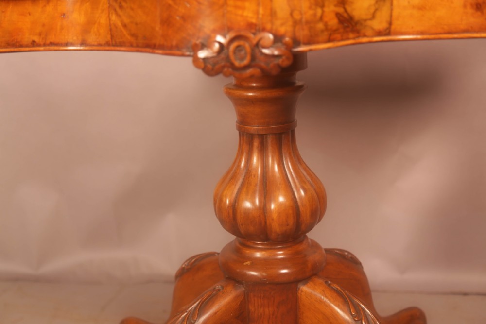 A Victorian Burr Walnut Games Table View VIII