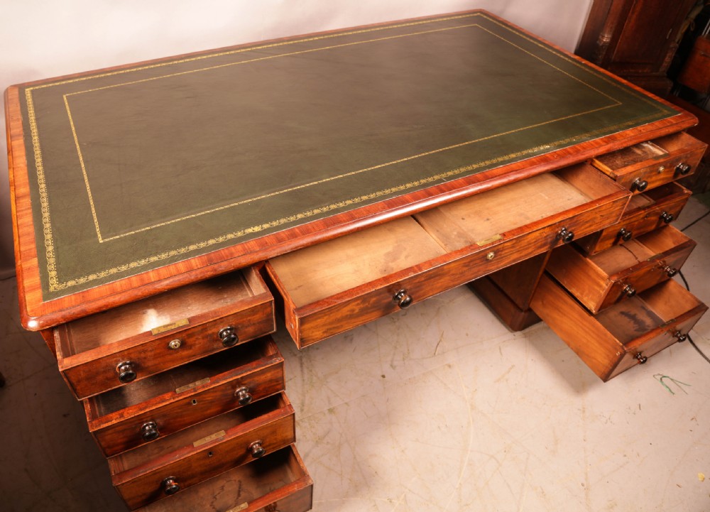 A Good Early Victorian Partners Desk in Mahogany View VII