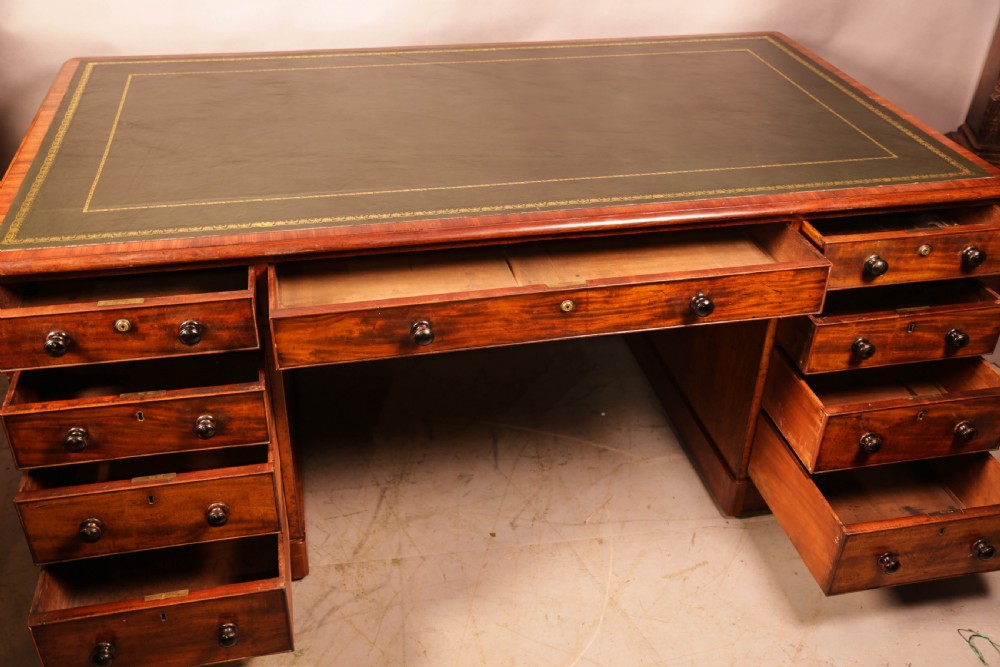 A Good Early Victorian Partners Desk in Mahogany View VIII