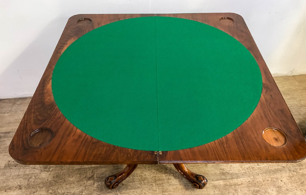 A Quality Victorian Burr Walnut Games Table View III