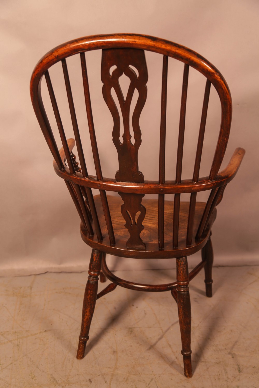 A Good High Back Windsor Chair in Yew Rockley Maker c1840 View III