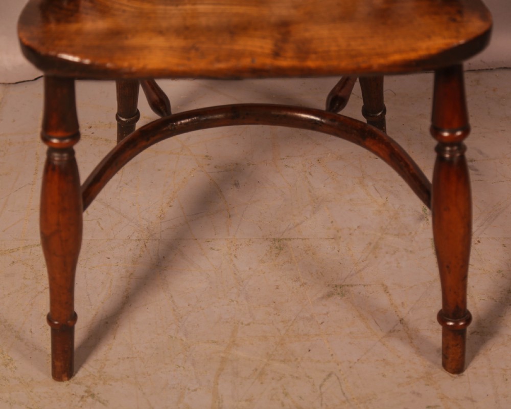 A Good High Back Windsor Chair in Yew Rockley Maker c1840 View V