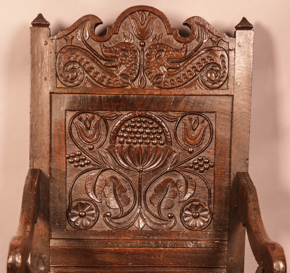 A Good 17th century Oak Wainscot Chair View VI
