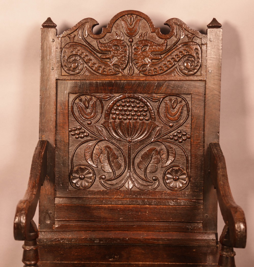A Good 17th century Oak Wainscot Chair View VII