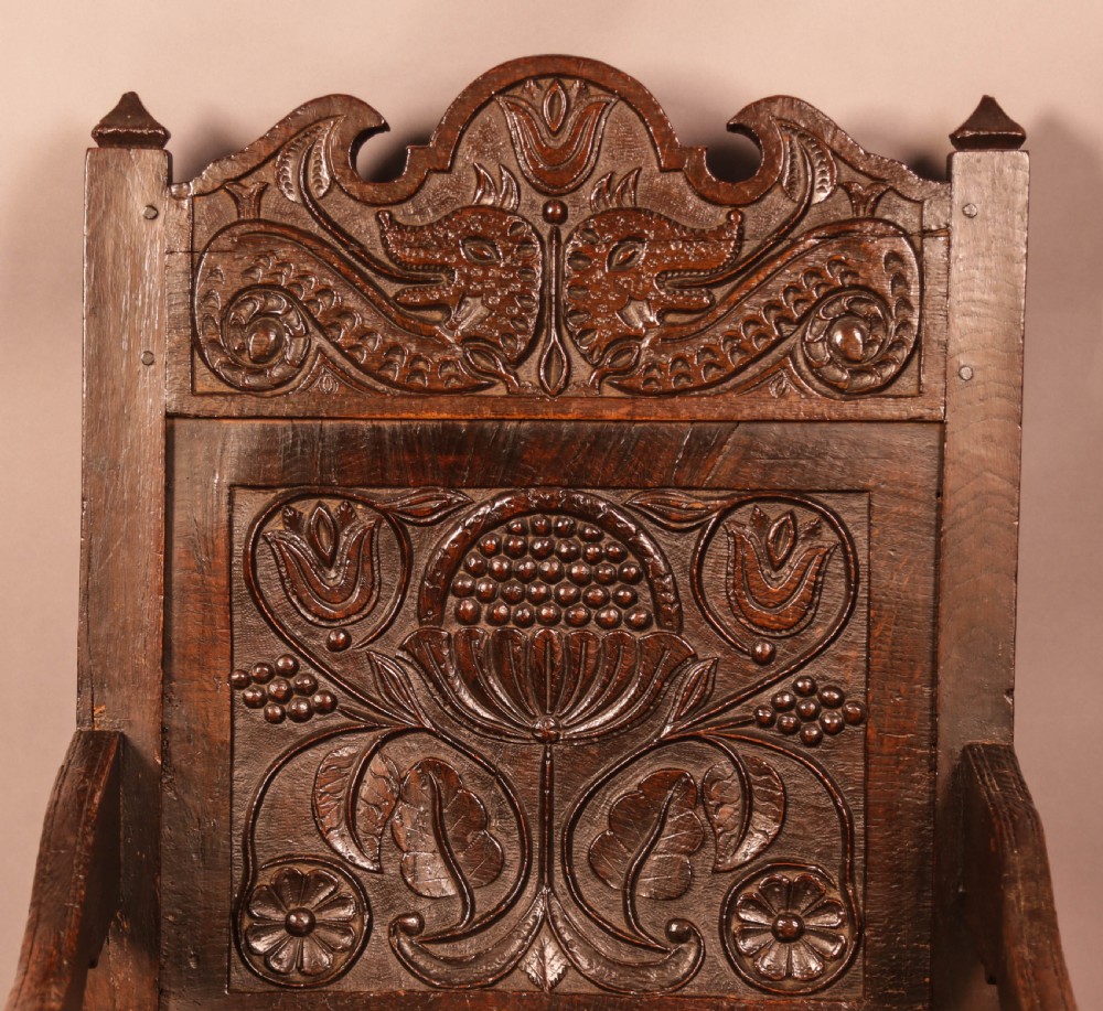 A Good 17th century Oak Wainscot Chair View VIII