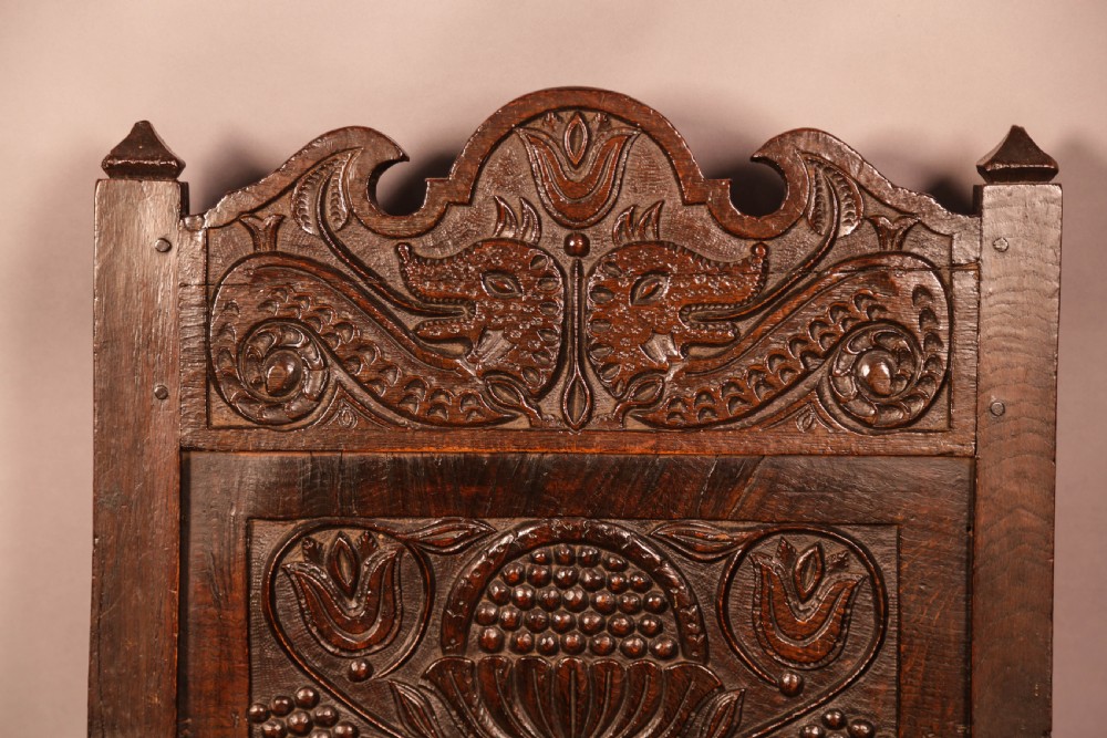 A Good 17th century Oak Wainscot Chair View IX