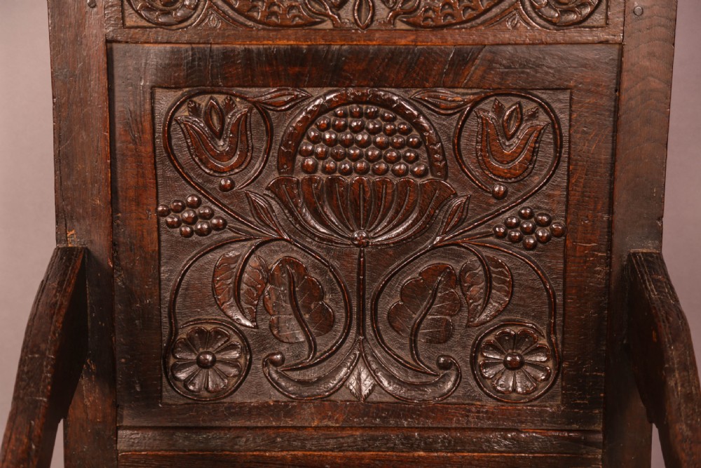 A Good 17th century Oak Wainscot Chair View XI