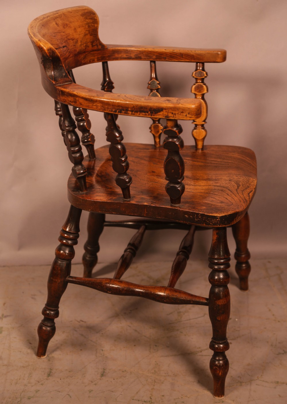 A Good Victorian Smokers bow in Ash with an Elm seat View IV