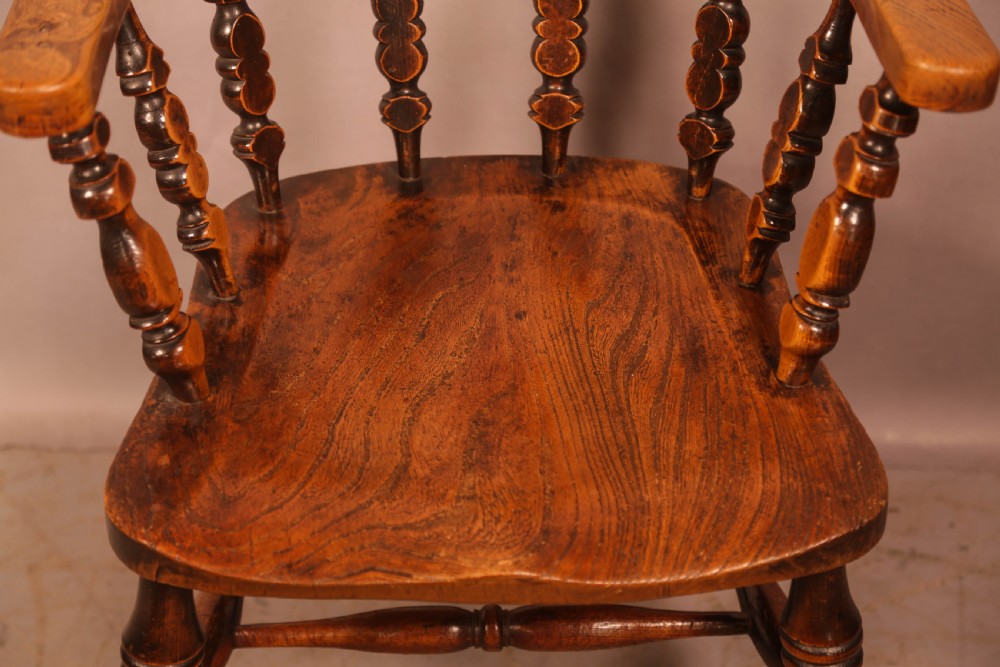 A Good Victorian Smokers bow in Ash with an Elm seat View VII