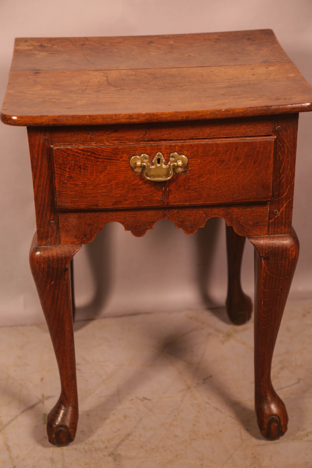 Unusual 18th c Side Table Cab Legs