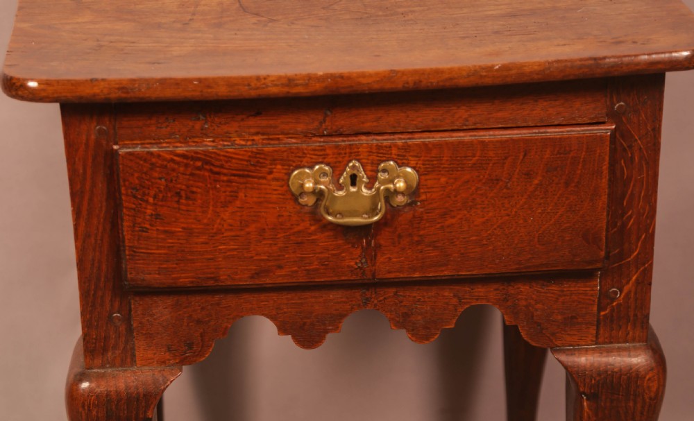 Unusual 18th c Side Table Cab Legs View II