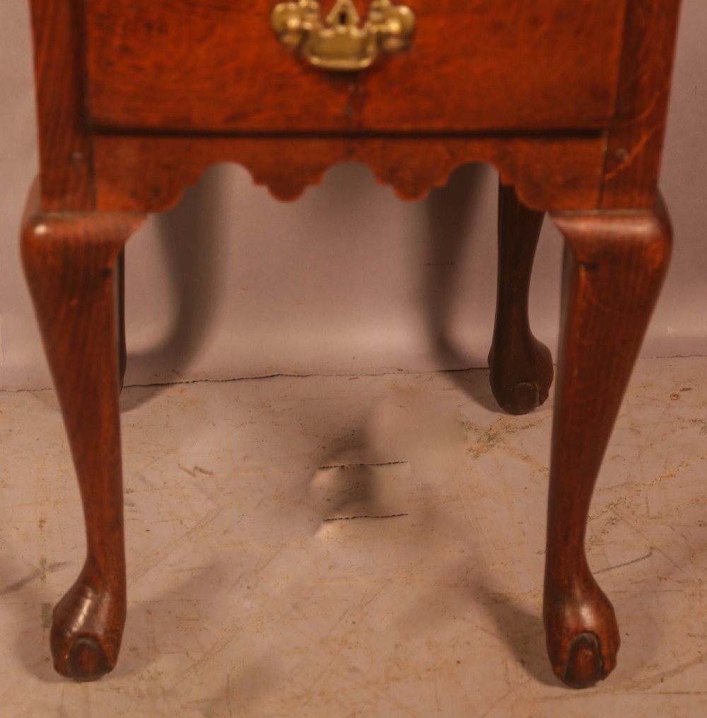 Unusual 18th c Side Table Cab Legs View III