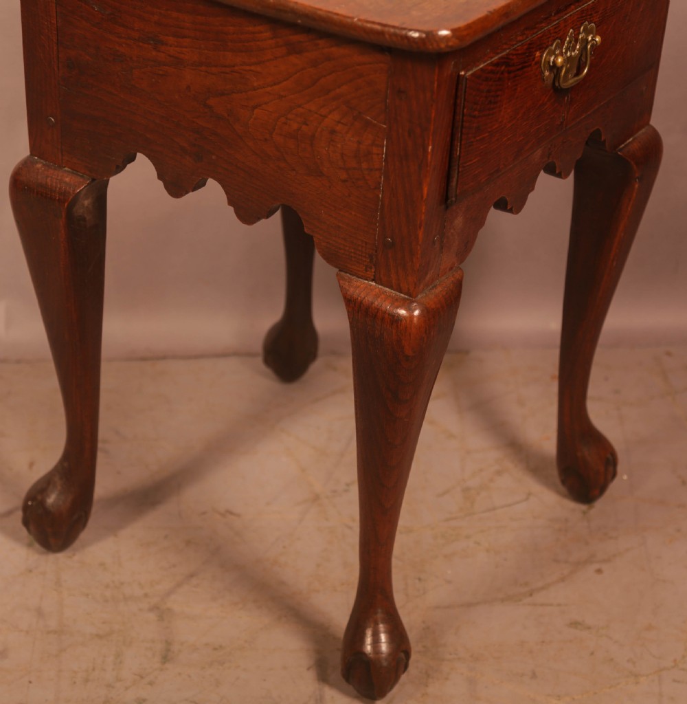 Unusual 18th c Side Table Cab Legs View VIII