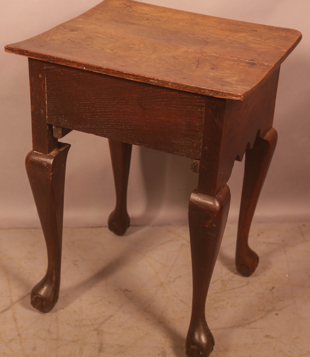 Unusual 18th c Side Table Cab Legs View X