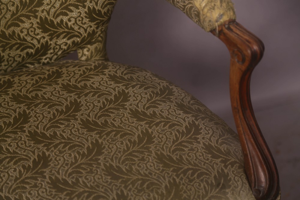An English 18 c Salon Armchair View IV