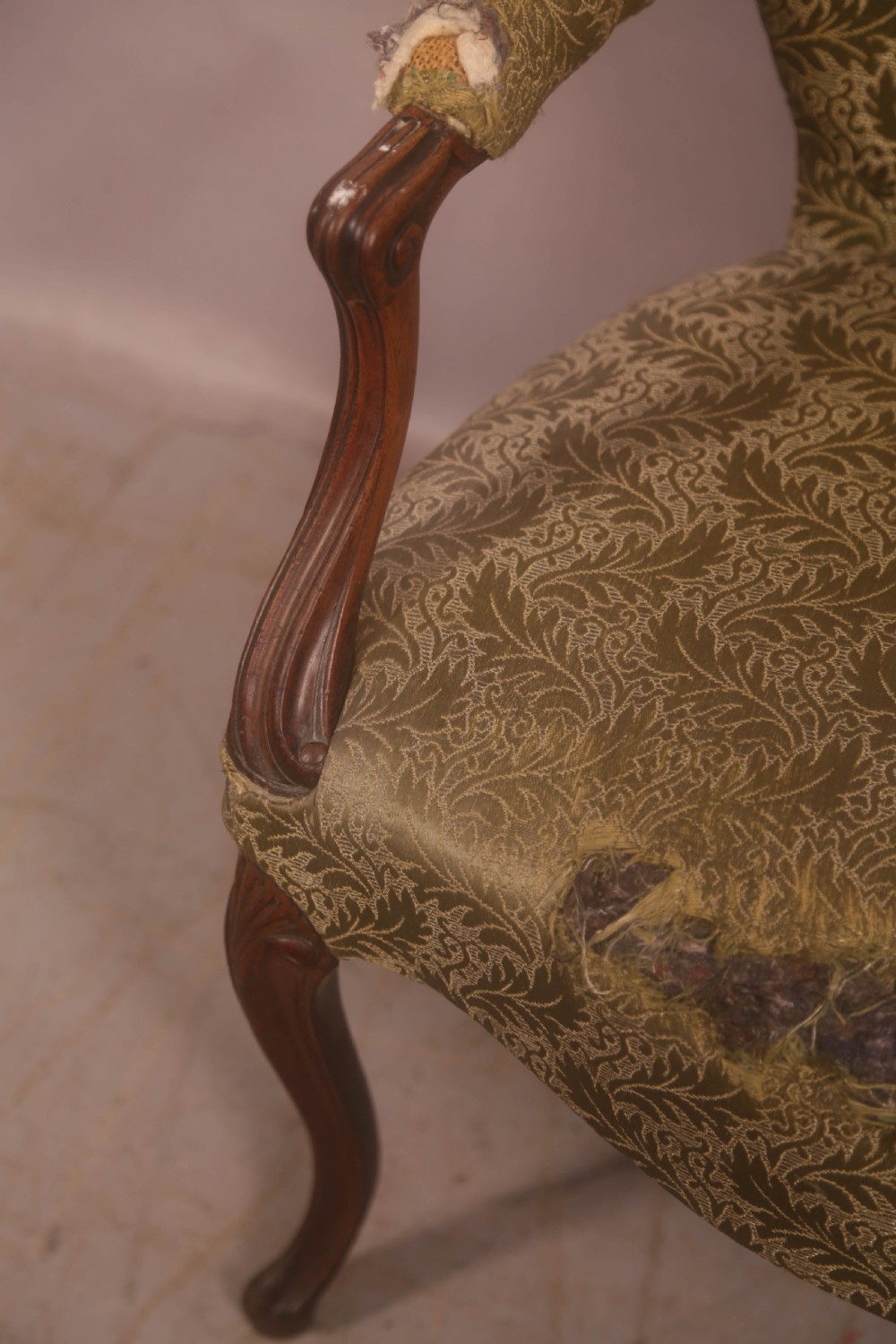 An English 18 c Salon Armchair View V