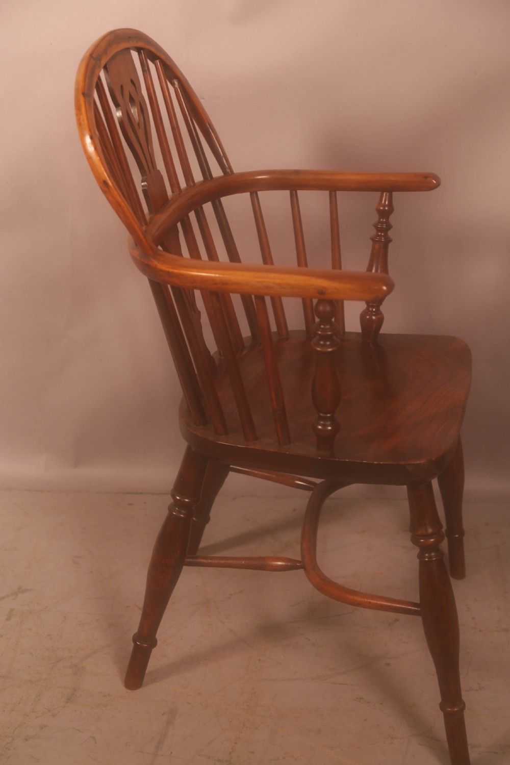 A Harlequin set of 4 Yew Wood Windsor Chairs View XIII