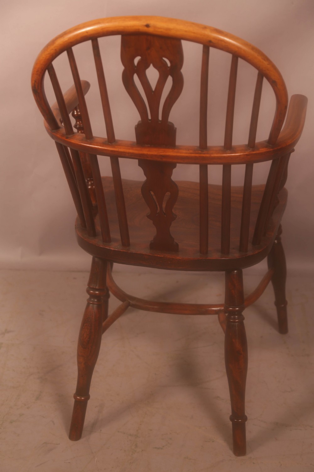 A Harlequin set of 4 Yew Wood Windsor Chairs View XIV