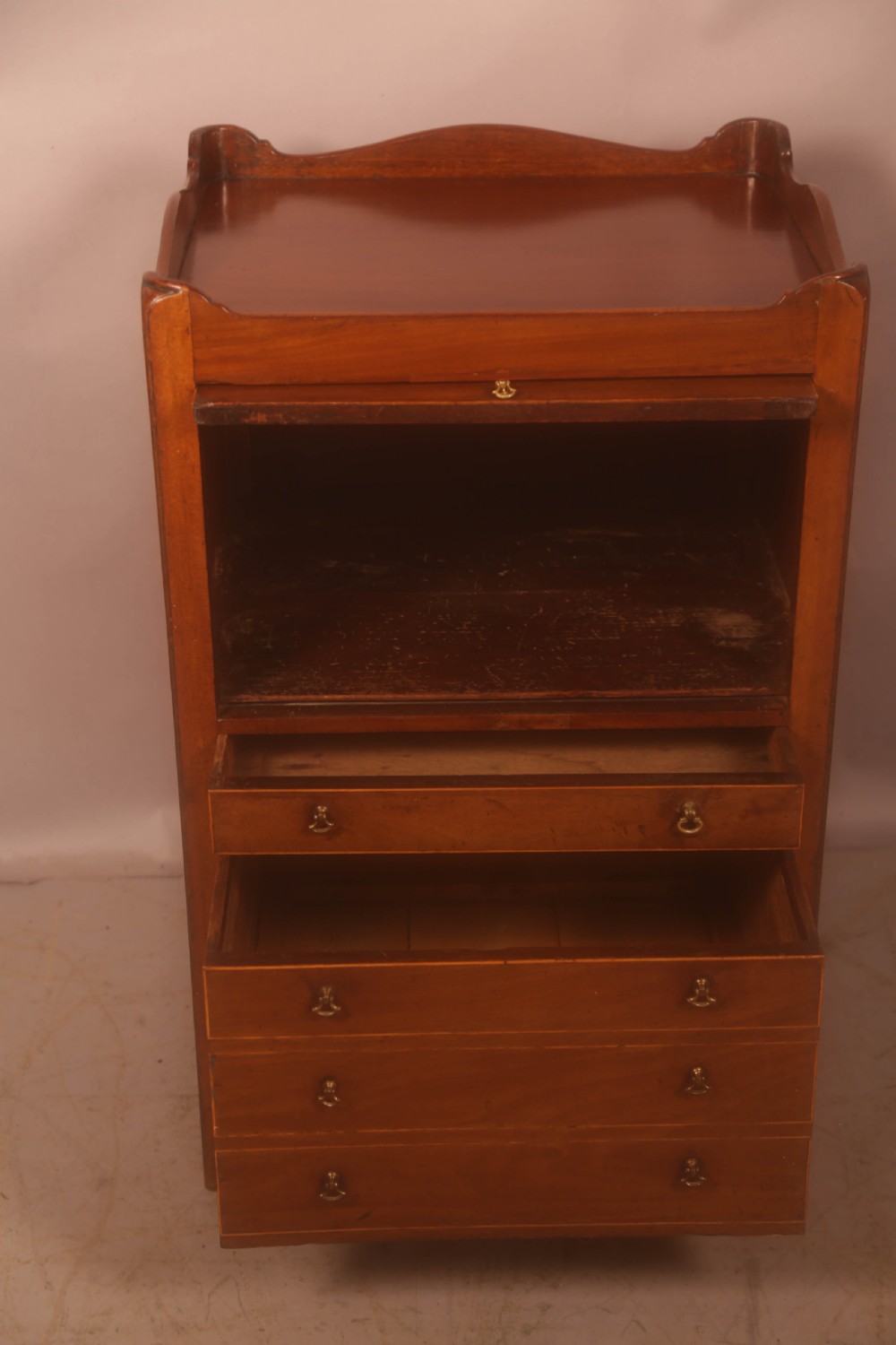 A Georgian Tray Top Chest in Mahogany View III