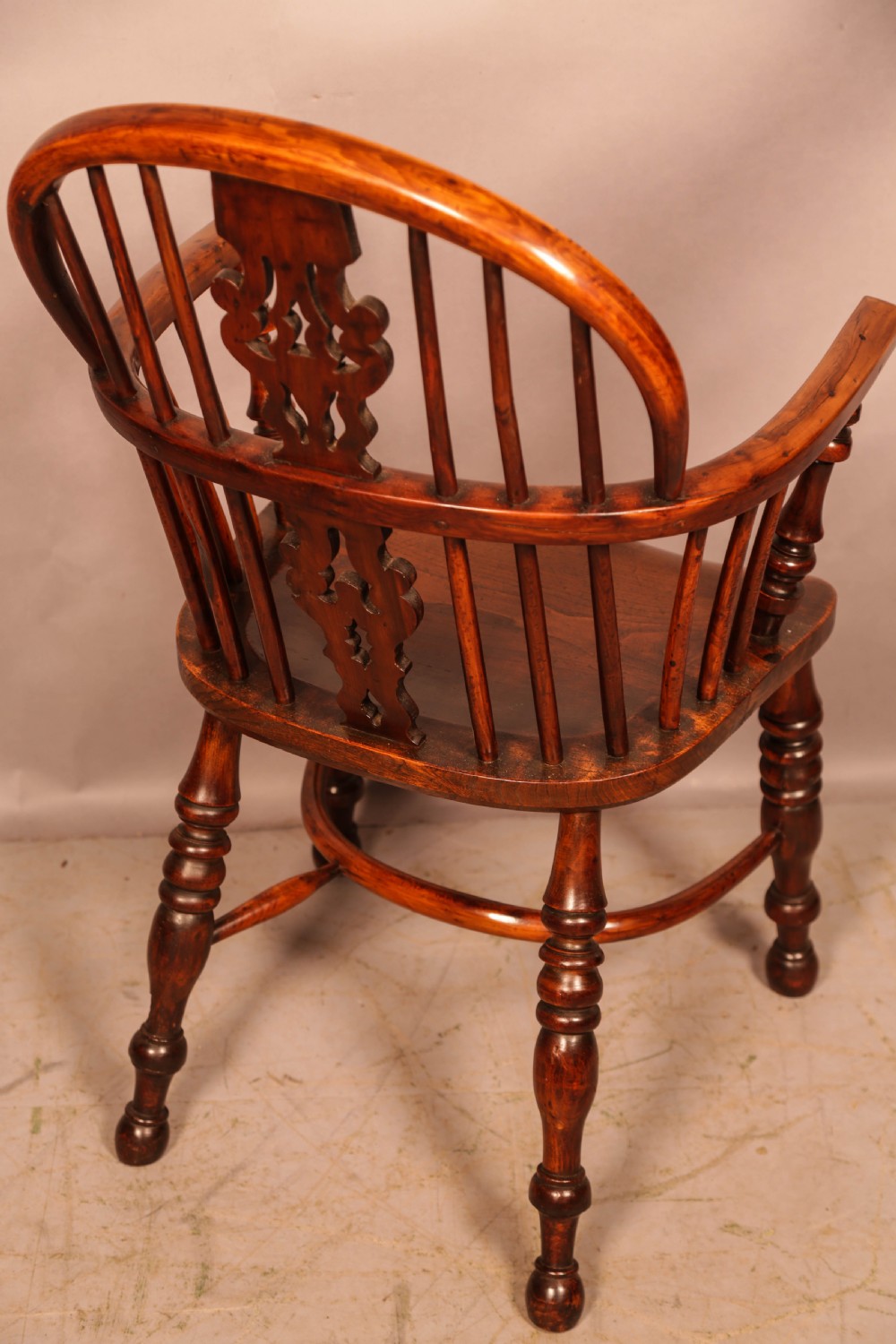 A Yew Wood Low Back Windsor Chair Gabbitass Worksop View IV