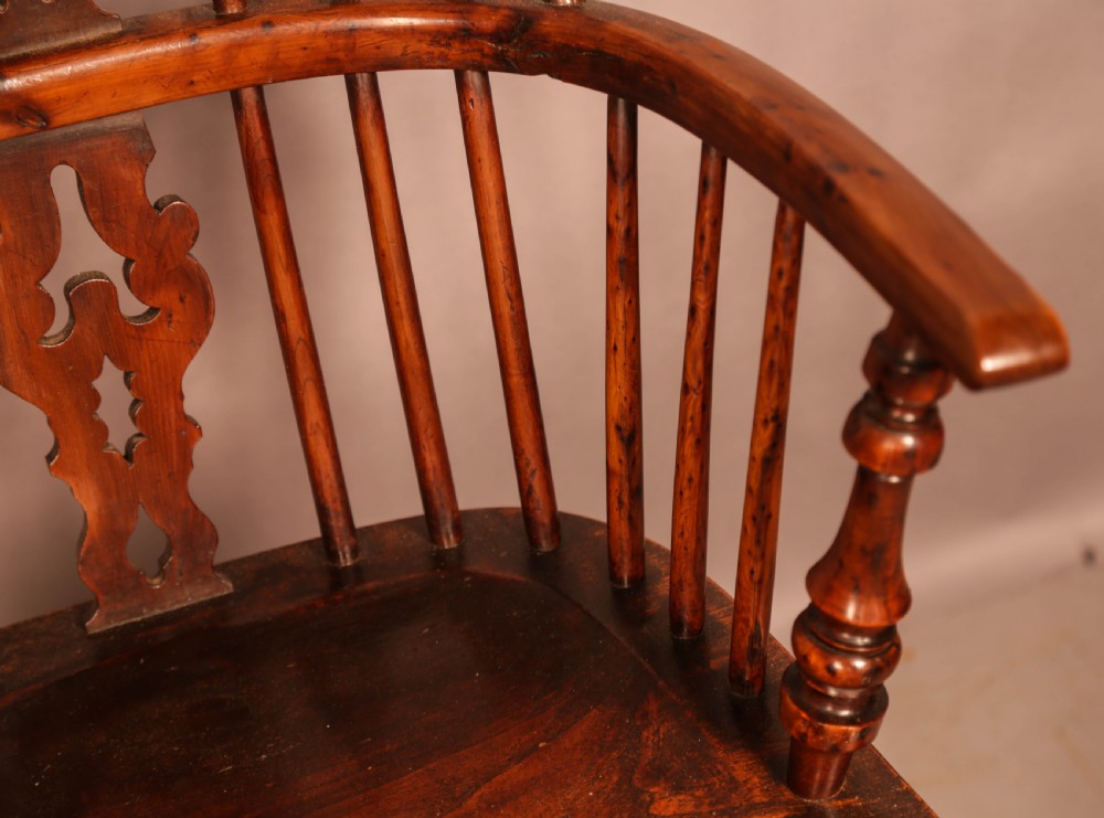 A Yew Wood Low Back Windsor Chair Gabbitass Worksop View V