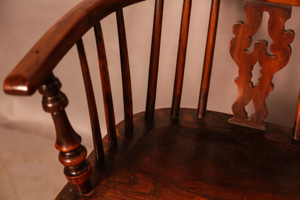 A Yew Wood Low Back Windsor Chair Gabbitass Worksop View VI