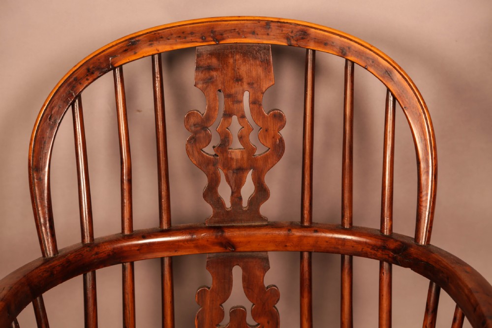 A Yew Wood Low Back Windsor Chair Gabbitass Worksop View VIII