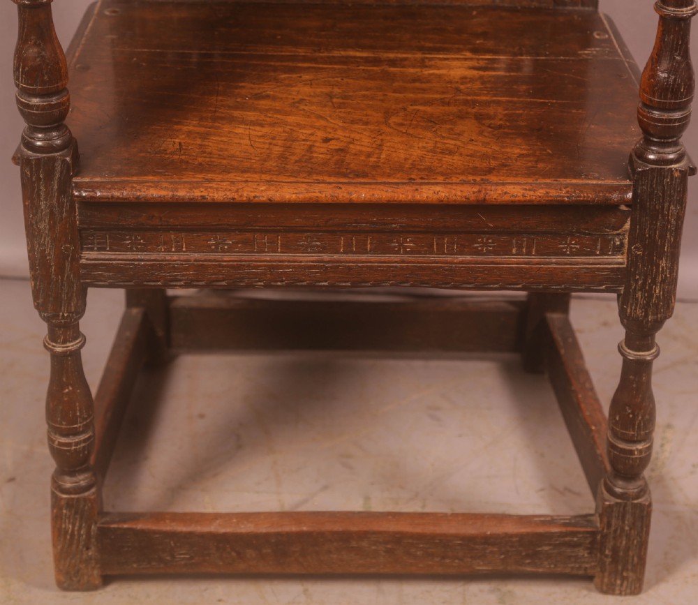 A 17th century Wainscott Armchair in Oak View III