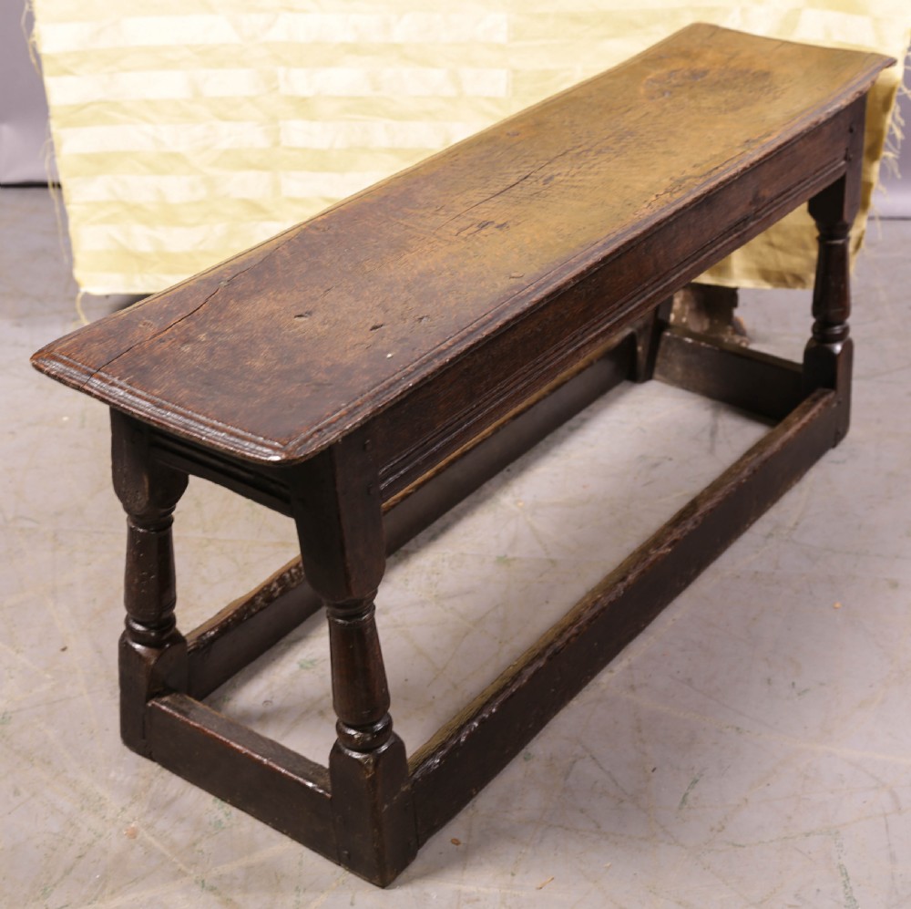 A Rare 17th century Joint Bench in Oak
