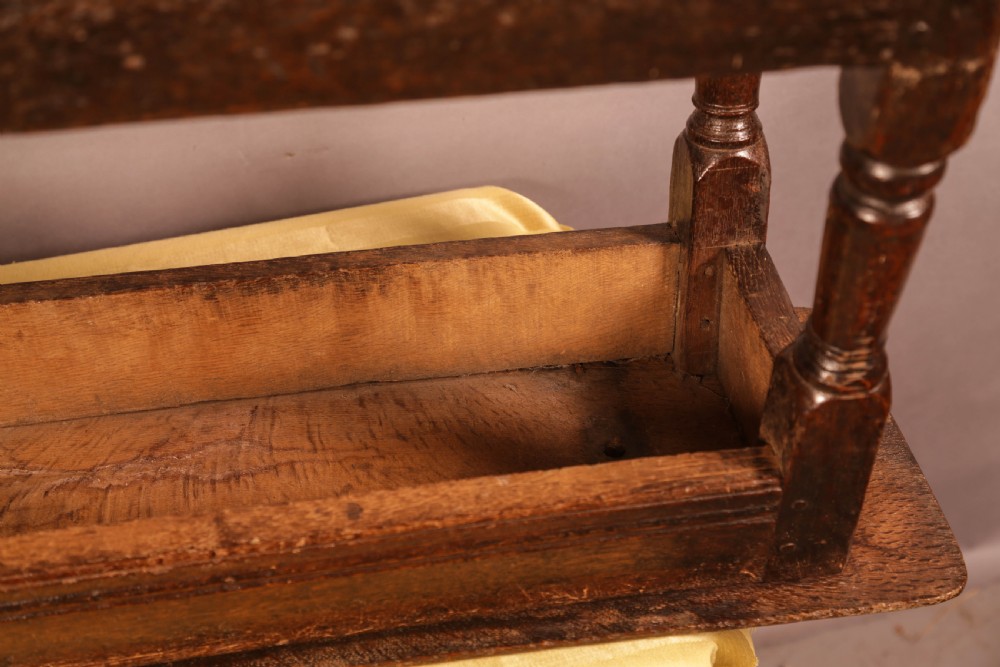 A Rare 17th century Joint Bench in Oak View XII