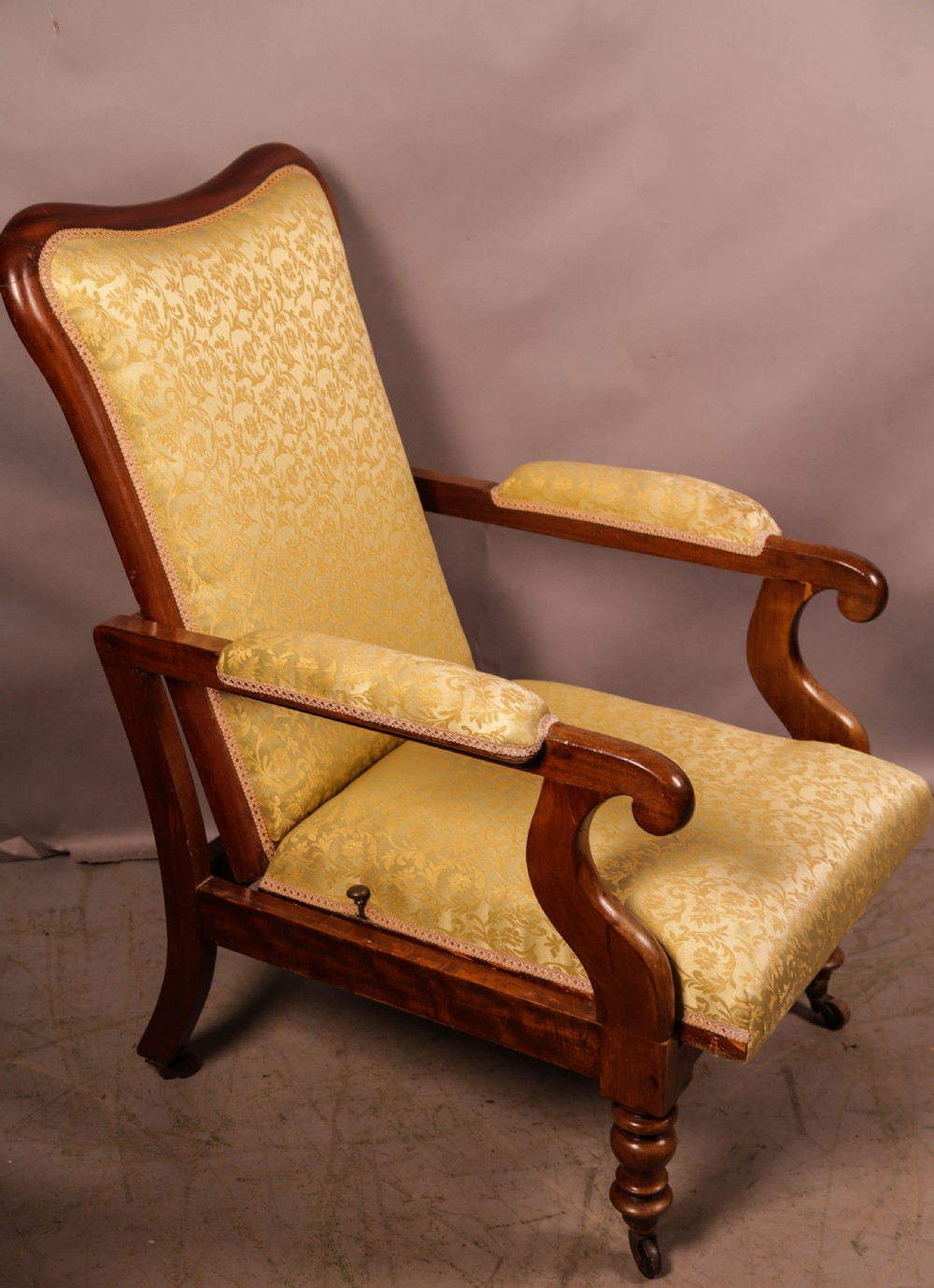 An Early Victorian reclining armchair View III